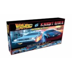 Scalextric 1980s TV Set - Back To The Future Vs Knight Rider Race