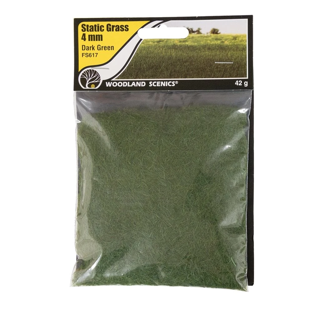 Woodland Scenics 4mm Static Grass Dark Green