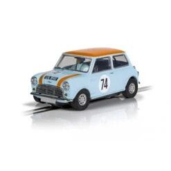 Scalextric Austin Mini Cooper S - Gulf Edition - Nick Riley & Gabriele