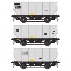 Accurascale BR 24.5T HOP24/HUO Coal Hopper - Grey Pre TOPS- Pack S (3-pack)