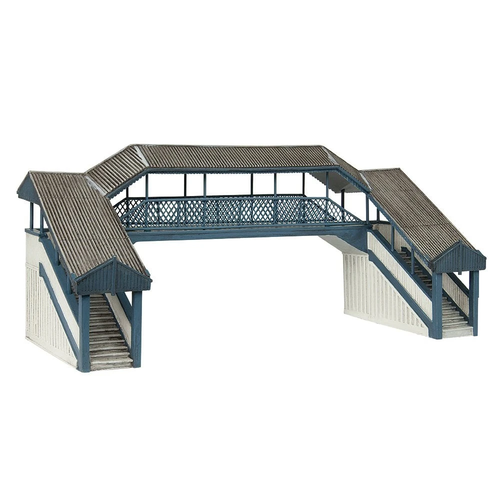 Scenecraft Covered Metal Footbridge Blue And Cream