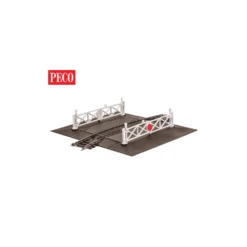 Peco Curved (No.2 Rad.) Level Crossing-complete W/2 Ramps & 4 Gates
