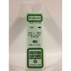 Evergreen EG100 .010 X .020 (0.25 X 0.50mm) Strip (10)