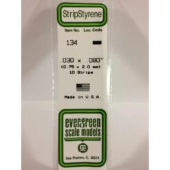 Evergreen EG134 .030 X .080 (0.75 X 2.0mm) Strip (10)