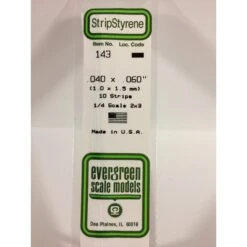 Evergreen EG143 .040 X .060 (1.0 X 1.5mm) Strip (10)