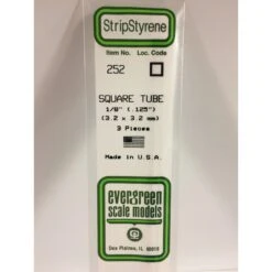 Evergreen EG252 1/8 (3.2mm) Sq Tube (3)