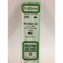 Evergreen EG8103 .010 X .033 (0.3 X 0.8mm) Strip (10)