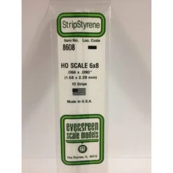 Evergreen EG8608 .066 X .090 (1.7 X 2.3mm) Strip (10)