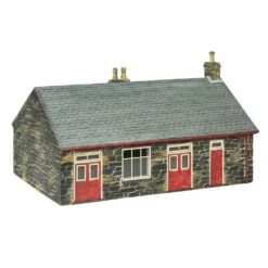 Scenecraft Harbour Station Booking Office - Red (OO-9)