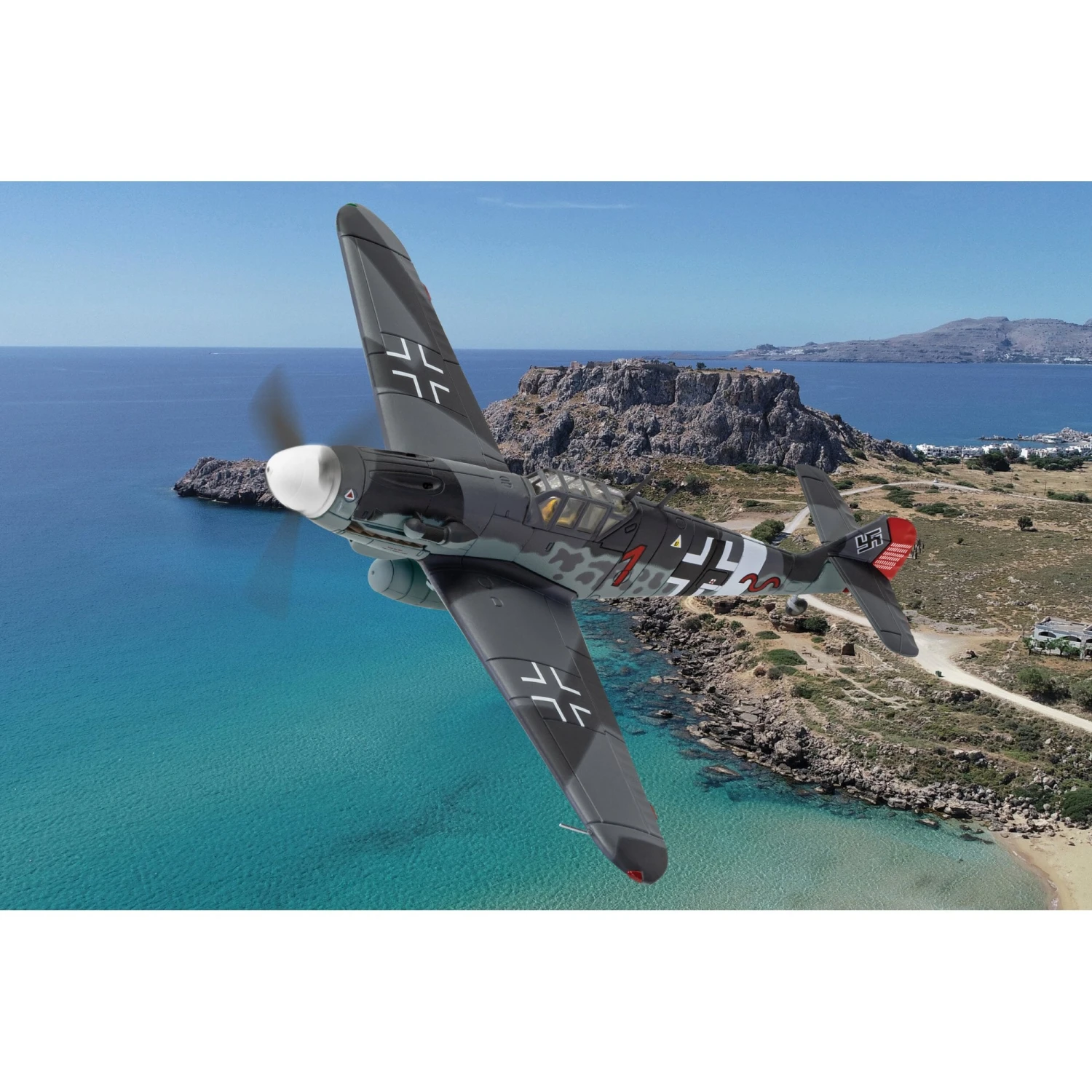 Corgi Messerschmitt Bf109G-2 Trop Red1 Hpt Werner Schroer 8 JG27 (1:72