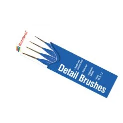 Humbrol Paint Brush Pack - Detail Ergonomic Handle 00 - 0 - 1 - 2