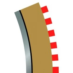 Scalextric Radius 3 Curve Inner Borders 22.5° X 4