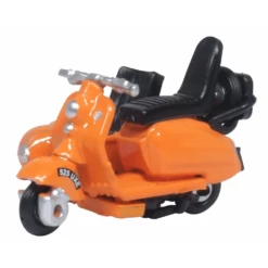 Oxford Diecast Scooter And Side Car - Orange (1:76)